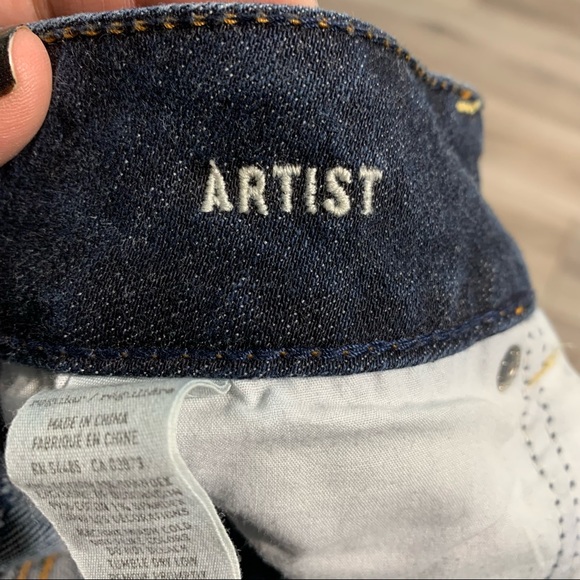 American Eagle Womens Artist Cropped Denim Jeans Size 2 Dark Wash Stretc… - Picture 12 of 16